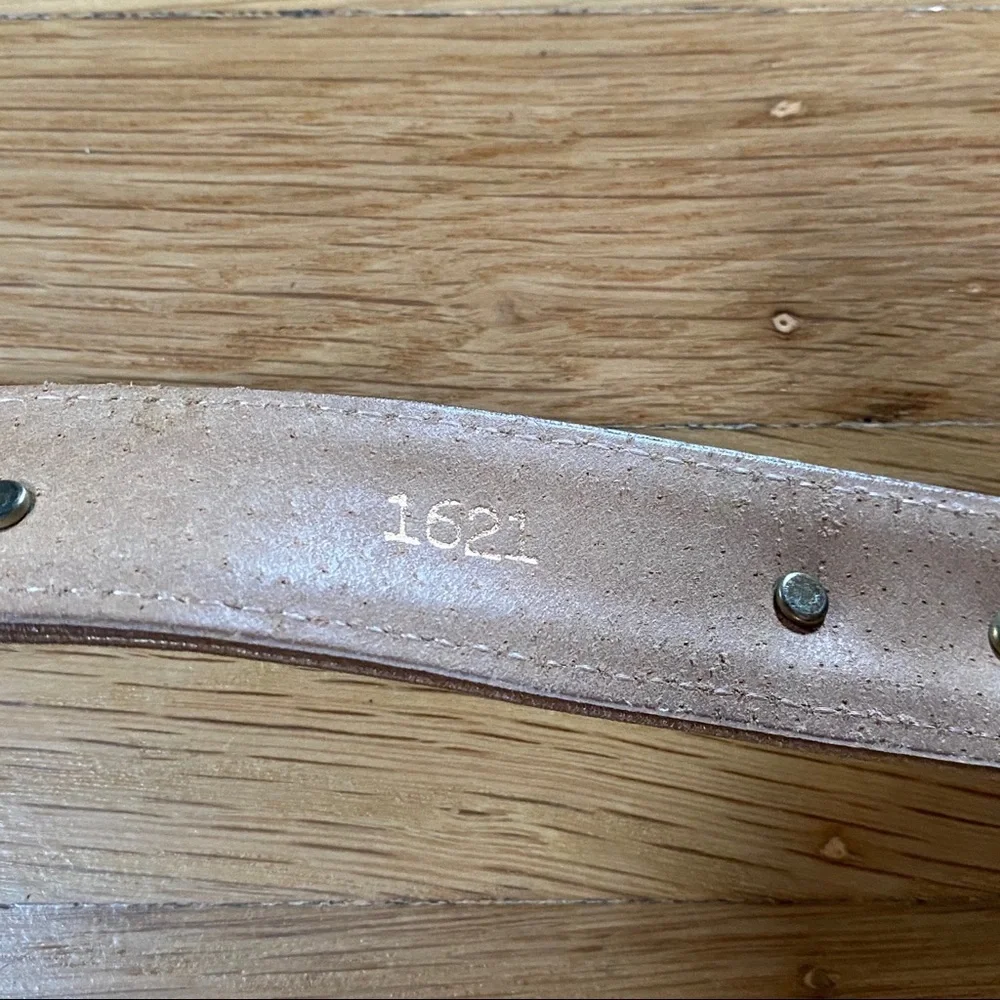 Carlisle Vintage Leather and Gold Belt